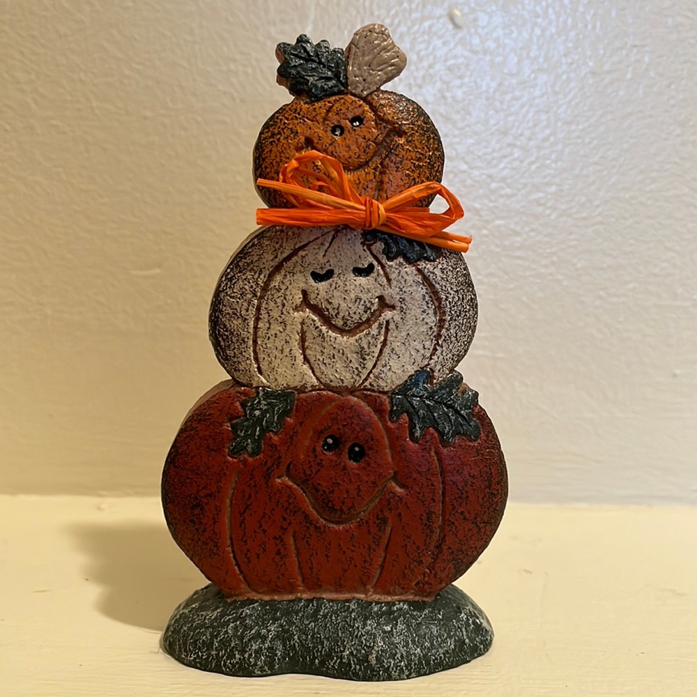 3-Tier Jack-O-Lanterns, wooden, 5.50”T